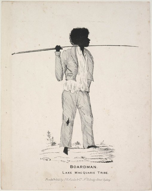 Boardman, Lake Macquarie Newcastle Tribe By William Henry Fernyhough, c1836  SLNSW